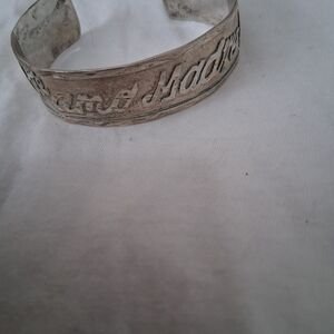 Engraved Silver Cuff Bracelet